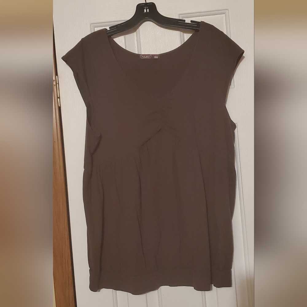 🛑 Old Navy Maternity XL Brown Sleeveless 🚔